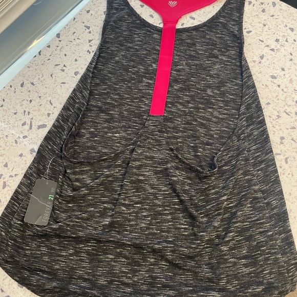 NWT forever 21 grey and pink racer back workout tank. - Picture 3 of 5
